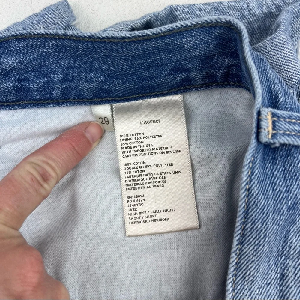 L'AGENCE's high-rise Jazz denim shorts - Picture 9 of 9